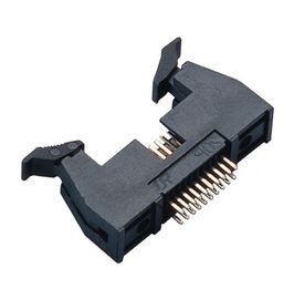 20 intestazione maschio di Pin del passo del connettore 1.27*2.54 millimetri dell'espulsore dell'intestazione del fermo di Pin 180°DIP