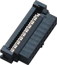 20 femmina del connettore dell'incavo del pin 2.00mm IDC con il bronzo fosforoso Sel Au/Sn dell'urto PBT
