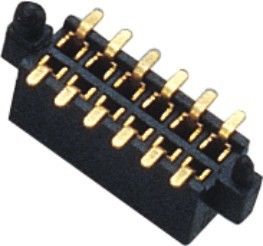 femmina doppia del connettore dell'intestazione di Pin di fila 180° SMT di 1.27mm con la posta ed il metallo differenti