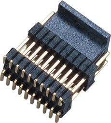 Ottone di plastica H=2.54 di SMT PA9T del doppio doppio di fila del connettore dell'intestazione di Pin del maschio 1.27*2.54mm del bordo del PWB