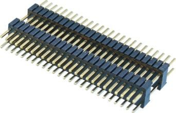 Ottone H=2.54 della IMMERSIONE PA9T della plastica 180° del doppio del connettore dell'intestazione del PWB di WCON 1.27*2.54mm