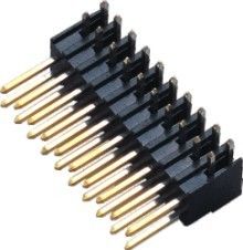 Doppio connettore di fila WCON, connettore PA9T R/A BK H=7.4 dell'intestazione di Pin del passo da 2,54 millimetri