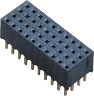 Connettore femminile 2.0mm dell'intestazione tre bronzo fosforoso della IMMERSIONE H=6.5mm LCP UL94V-0 di fila 180°