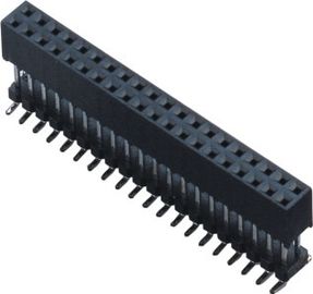 il connettore di fila del doppio del passo di 2.0mm aggiunge un tipo di plastica il nero ROHS di SMT di LCP
