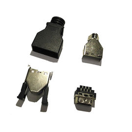 Il nero nero Sel.5U» Au/Sn ROHS del maschio PBT di Pin di SCSI CEN-TYPE 14 dei connettori di Pin del computer