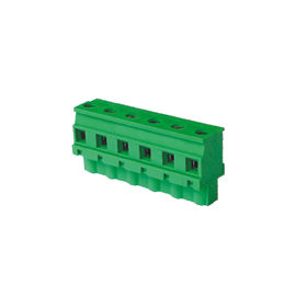 Verde Pluggable del blocchetto terminali PA66 5,08 femminili senza orizzontale dell'orecchio di fronte alla linea di direzione