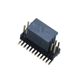Il nero doppio ad angolo retto doppio ROHS dell'intestazione PA9T di Pin della IMMERSIONE 50 di fila 90° dell'intestazione 1.27*2.54 di Pin di fila