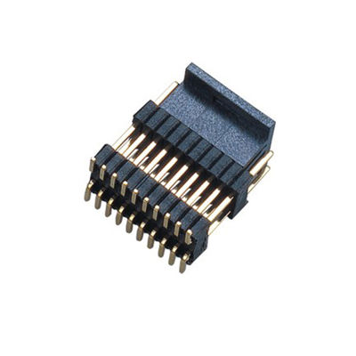 Ottone H=2.54 della IMMERSIONE PA9T della plastica 180° del doppio del connettore dell'intestazione del PWB di WCON 1.27*2.54mm