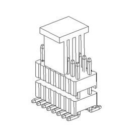 plastica del doppio di fila del connettore H=1.0mm SMT Doul dell'intestazione di Pin di 1.27mm