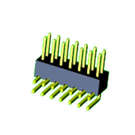 Doppio connettore di fila WCON, connettore PA9T R/A BK H=7.4 dell'intestazione di Pin del passo da 2,54 millimetri