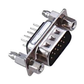 Il connettore PBT del sottomarino del maschio D di 15 PIN si raddoppia tipo ottone della IMMERSIONE di fila 180°