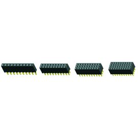 Connettore femminile 2.0mm dell'intestazione tre bronzo fosforoso della IMMERSIONE H=6.5mm LCP UL94V-0 di fila 180°