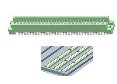 Baccano maschio grigio diritto 96Pin del PWB della IMMERSIONE PBT del connettore europeo 41612 2.54mm ROHS