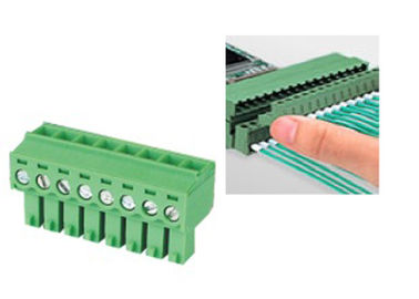 Verde terminale femminile del connettore PA66 di WCON 3.81mm senza orecchio 6P Matte Tin 110/vassoio ROHS