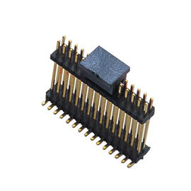 Ottone di plastica H=2.54 di SMT PA9T del doppio doppio di fila del connettore dell'intestazione di Pin del maschio 1.27*2.54mm del bordo del PWB